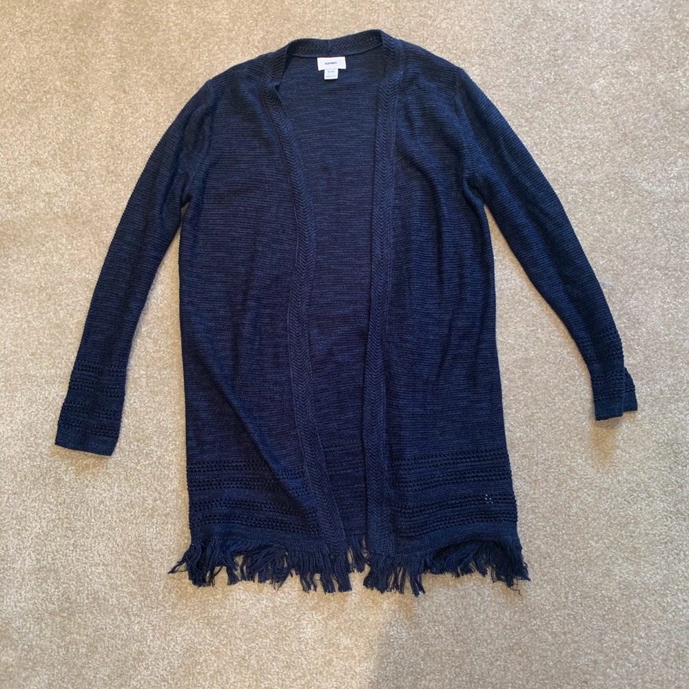 Old Navy Long Navy Cardigan (Girls 14)